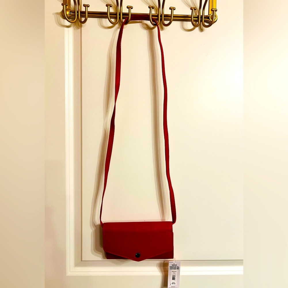 Timberland Rfid Leather Crossbody Wallet Phone Bag W/ Detachable Crossbody Strap
